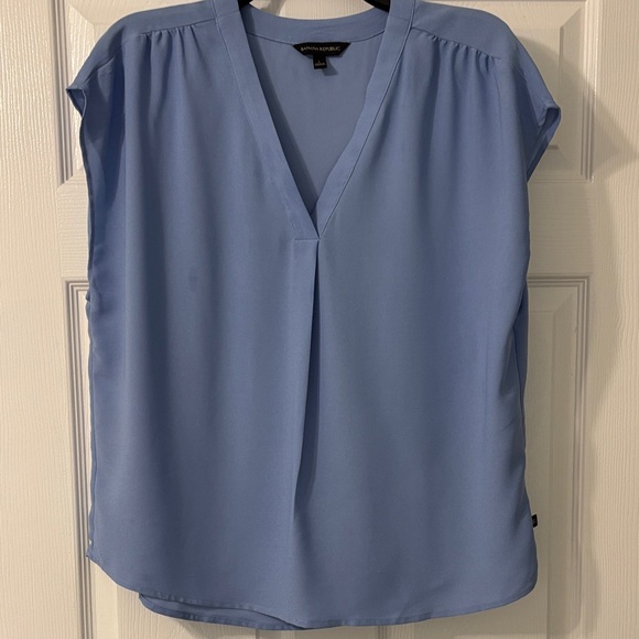 Banana Republic Tops - Banana Republic Light Blue V-Neck Blouse